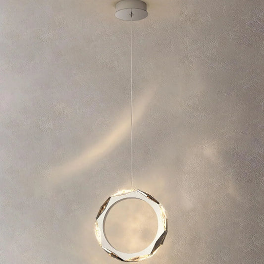 Audara-10-inch Circular Pendant Light, Bohemian Style, European Minimalist Style, Suitable for Various Ceiling Lighting Scenarios Such As Bedrooms, Hotel Rooms, Entryways, Kitchen Islands, Etc.