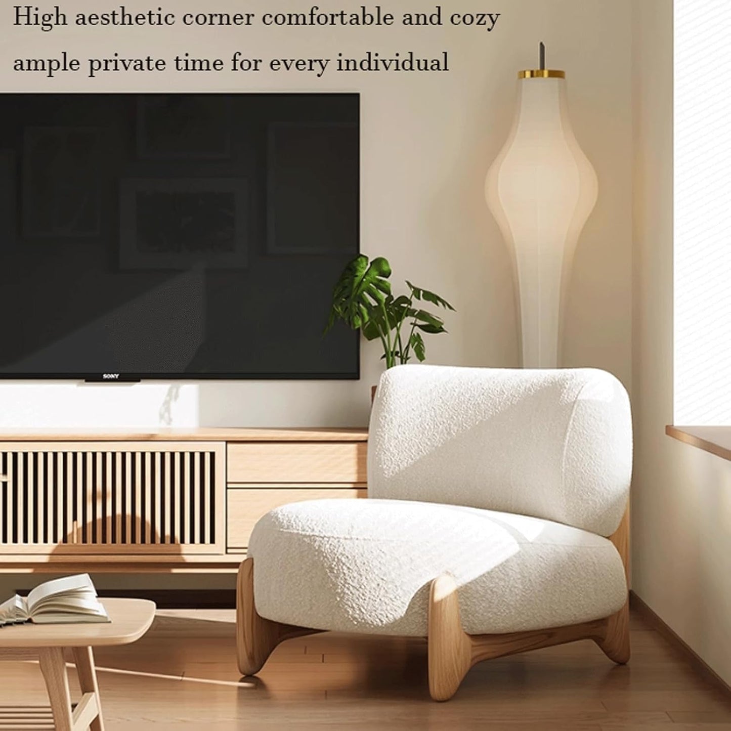 Audara-29 inch Single Person Living Room Chairs, no armrests, high-end Wooden barcalounger Reclaimer, Black Frosted Velvet Fabric, Suitable for lounges, Living Rooms, Balconies and Other Places.