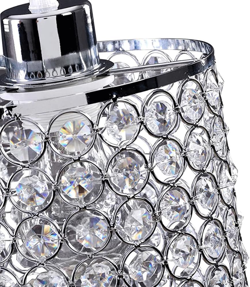 Audara-Diamond Crystal Pendant Light, Small Hanging Decorative Light Fixture, Modern Minimalist Style, Bohemian Style, Suitable for Bedrooms, Hotel Rooms, Kitchen Islands, Entryways, Etc