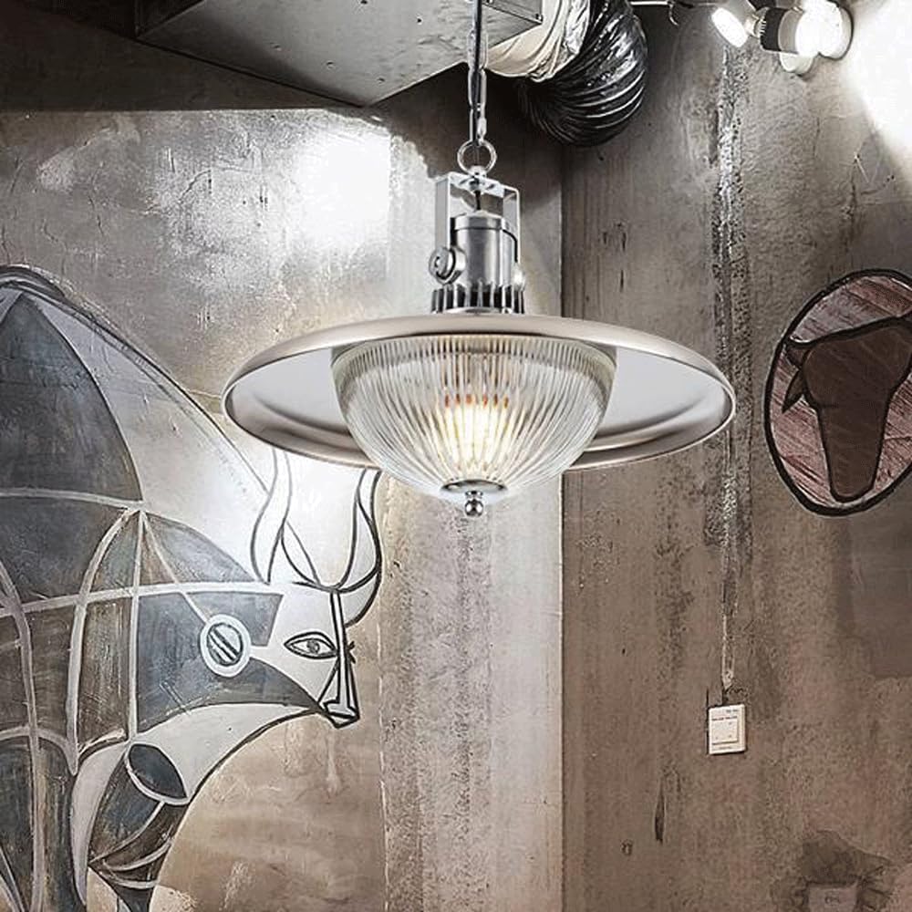 Audara-18-inch Industrial-Style Glass Pendant Lights, Suitable for Decorative Pendant Lights in Tea Restaurants, Hallways, Balconies, Living Rooms, Hotel Entrances, and Cafes.