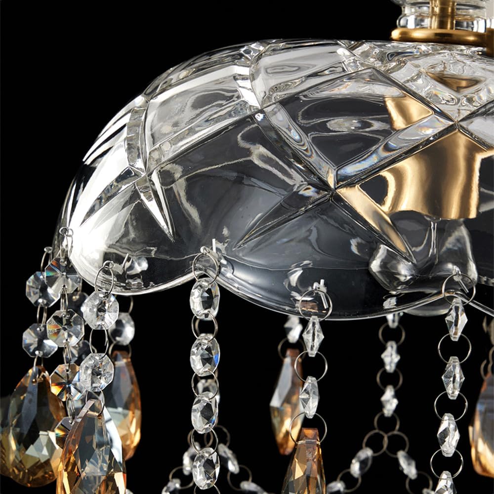 Audara-9-inch Crystal Chandeliers Can Be Installed in Various Spaces Such As Bedrooms, Hotels, and Kitchen Islands. Small Chandelier for Living Room in Minimalist European Style.