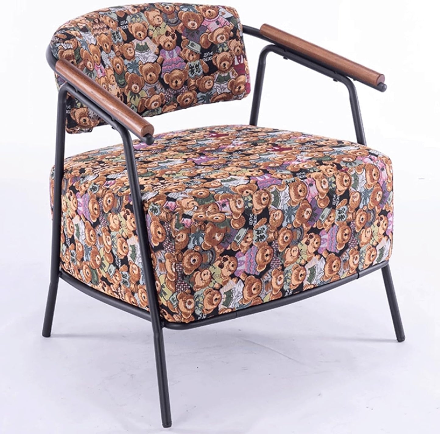 Audara-28 inch Casual Armchair Sofa Chair, Brown Leather Decorative Chair, Retro Style Sofa, Carbon Steel Chair Legs, Suitable for Living Room, Bedroom, Dining Room.