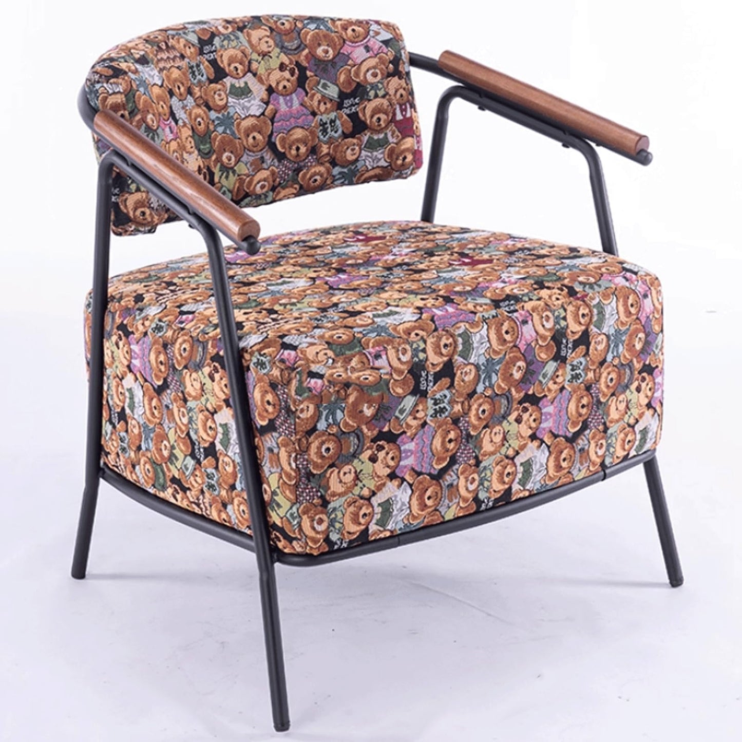 Audara-28 inch Casual Armchair Sofa Chair, Brown Leather Decorative Chair, Retro Style Sofa, Carbon Steel Chair Legs, Suitable for Living Room, Bedroom, Dining Room.