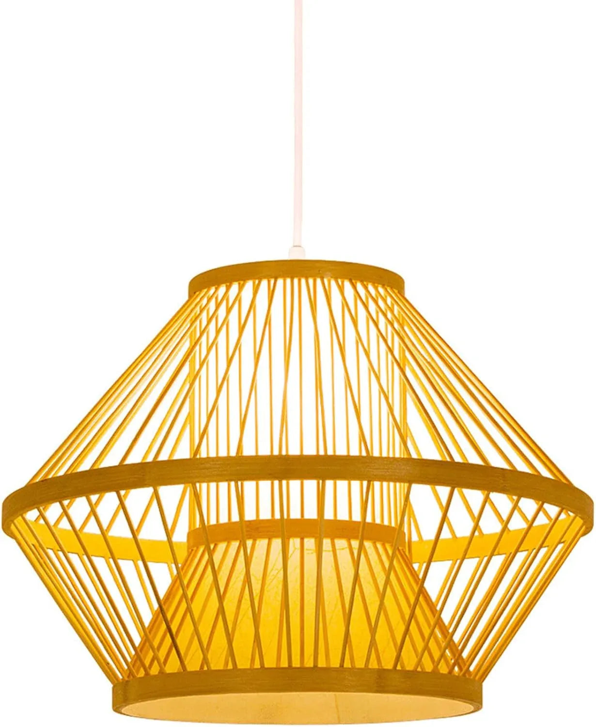 Audara-16-inch Boho Light Fixtures Ceiling Woven Pendant Light Crafted from Rattan and Faux Leather Fabric Suitable for Bedrooms, Hotels, Studies, and Various Spaces Pendant Chandelier