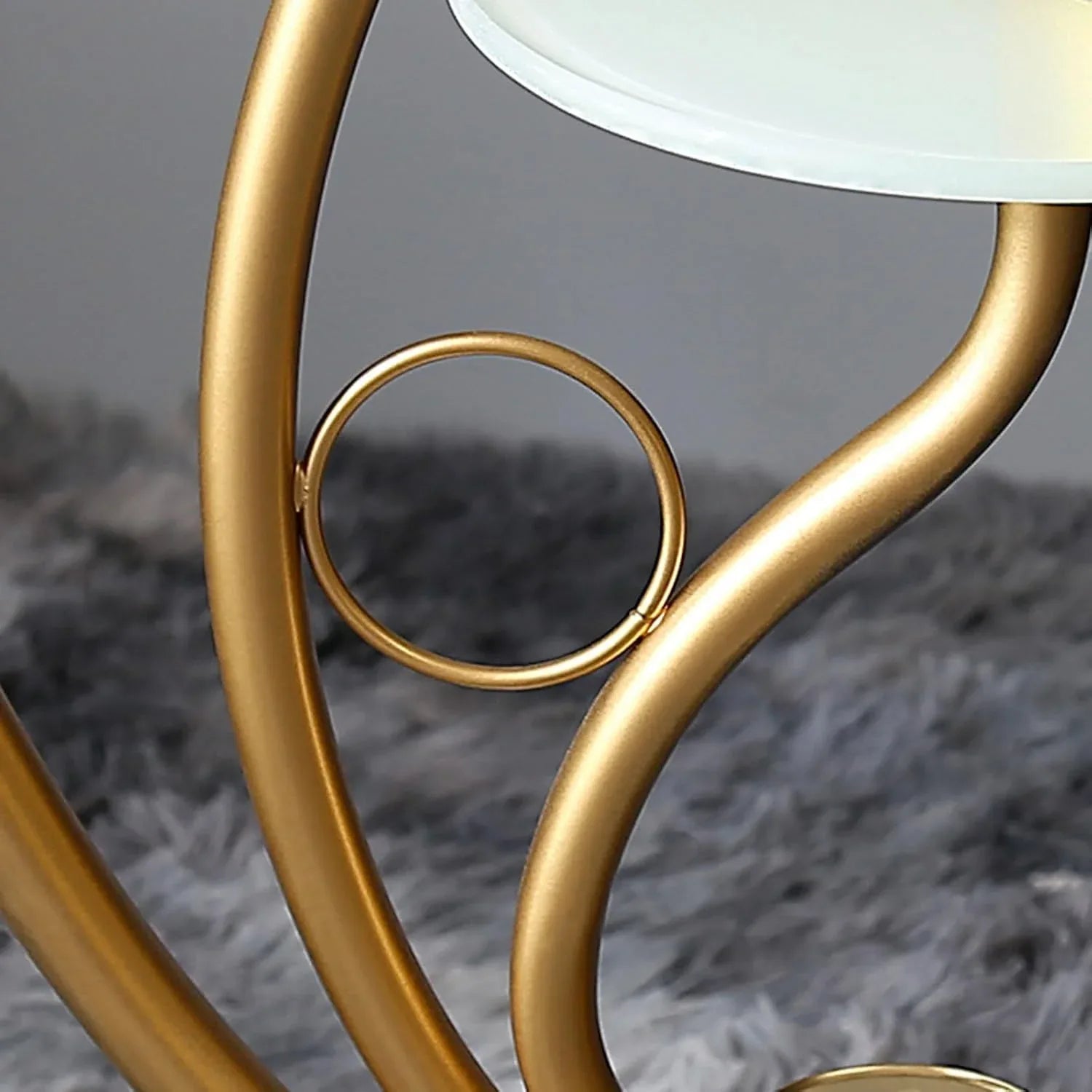Audara-Light Luxury Double Coffee Table Bedroom Living Room Floor Lamp Elegant Creative Study Room Office Sofa Beside Standing Lamp H63.7” 3 Color Tone Linen Metal Torchiere Hotel Mall Lighting Fixture