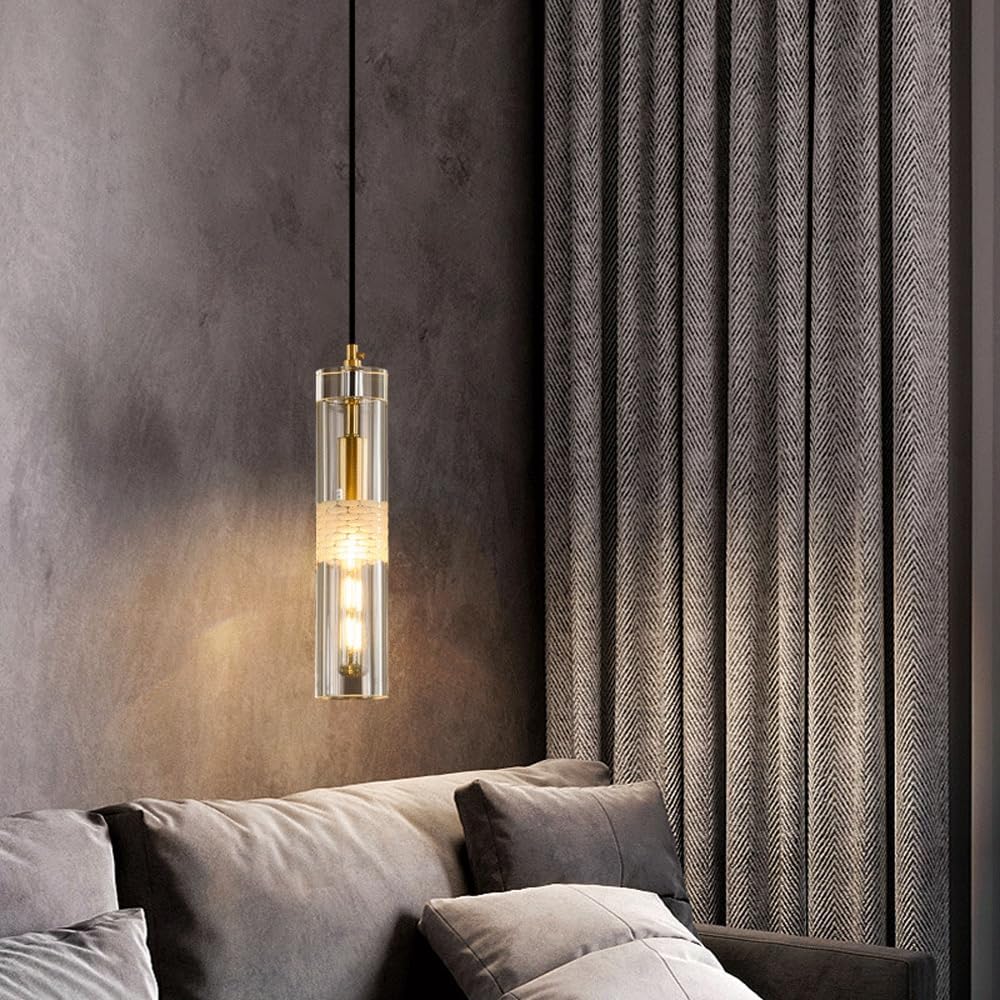 Audara-Crystal Pendant Light, Small-Sized Bohemian Style, Minimalist Design, Multi-Style Lighting Fixture Suitable for Living Rooms, Cafes, Dining Rooms, Kitchen Islands, and Entryways.