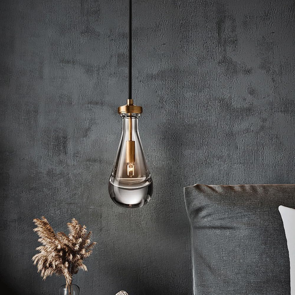 Audara-This 4.7-inch Crystal Pendant Light Features A Retro Industrial Style And Is Suitable For Various Settings Including Bedrooms, Hotels, Studies, Restaurants, Cafes, Kitchens, Islands, And Entryw