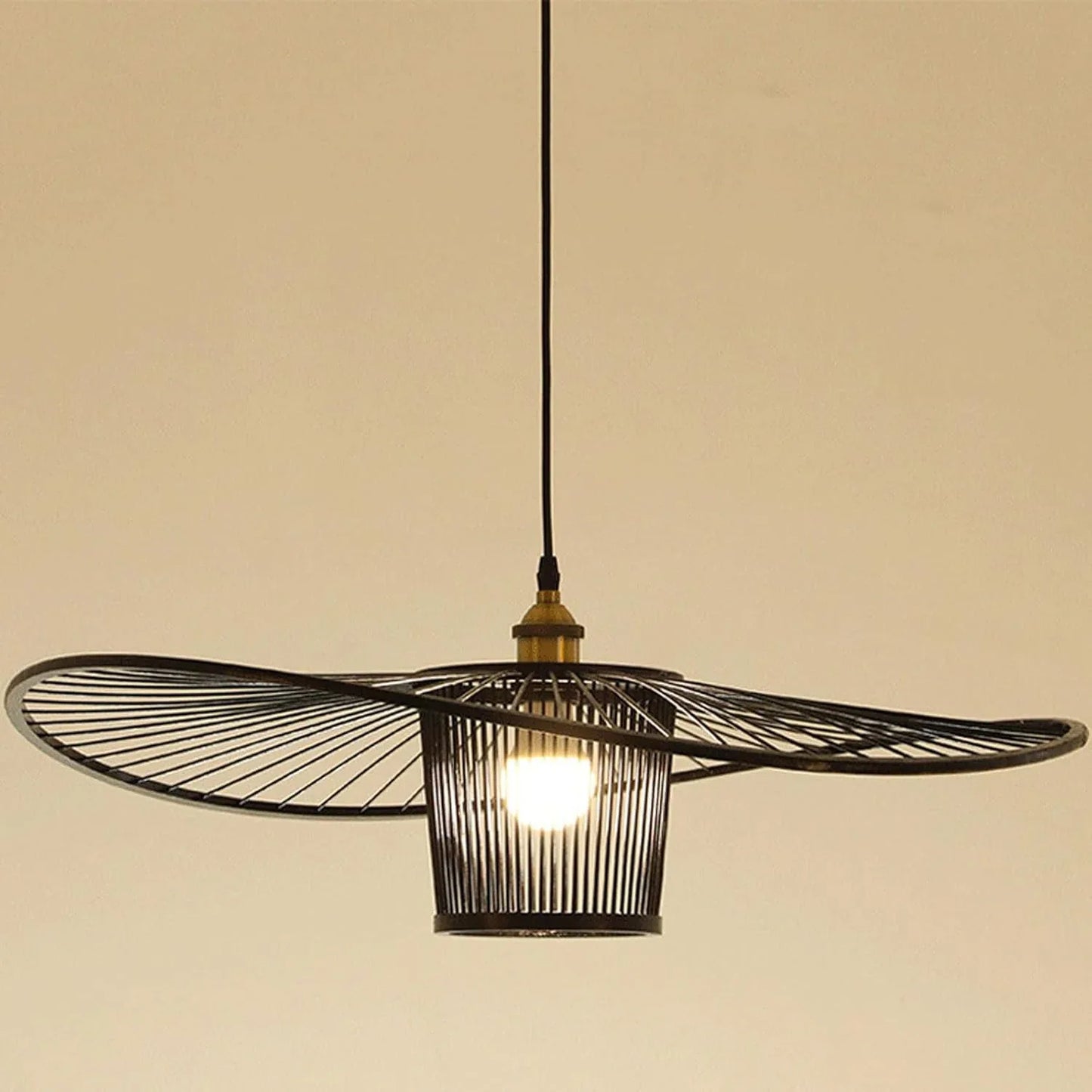 Audara-24-inch Rattan Woven Pendant Light Bohemian Wabi-Sabi Style Multi-Functional Ceiling Light Fixture Suitable for Bedrooms, Hotels, Study Rooms, Dining Areas, Entryways, and More Retro Lamp