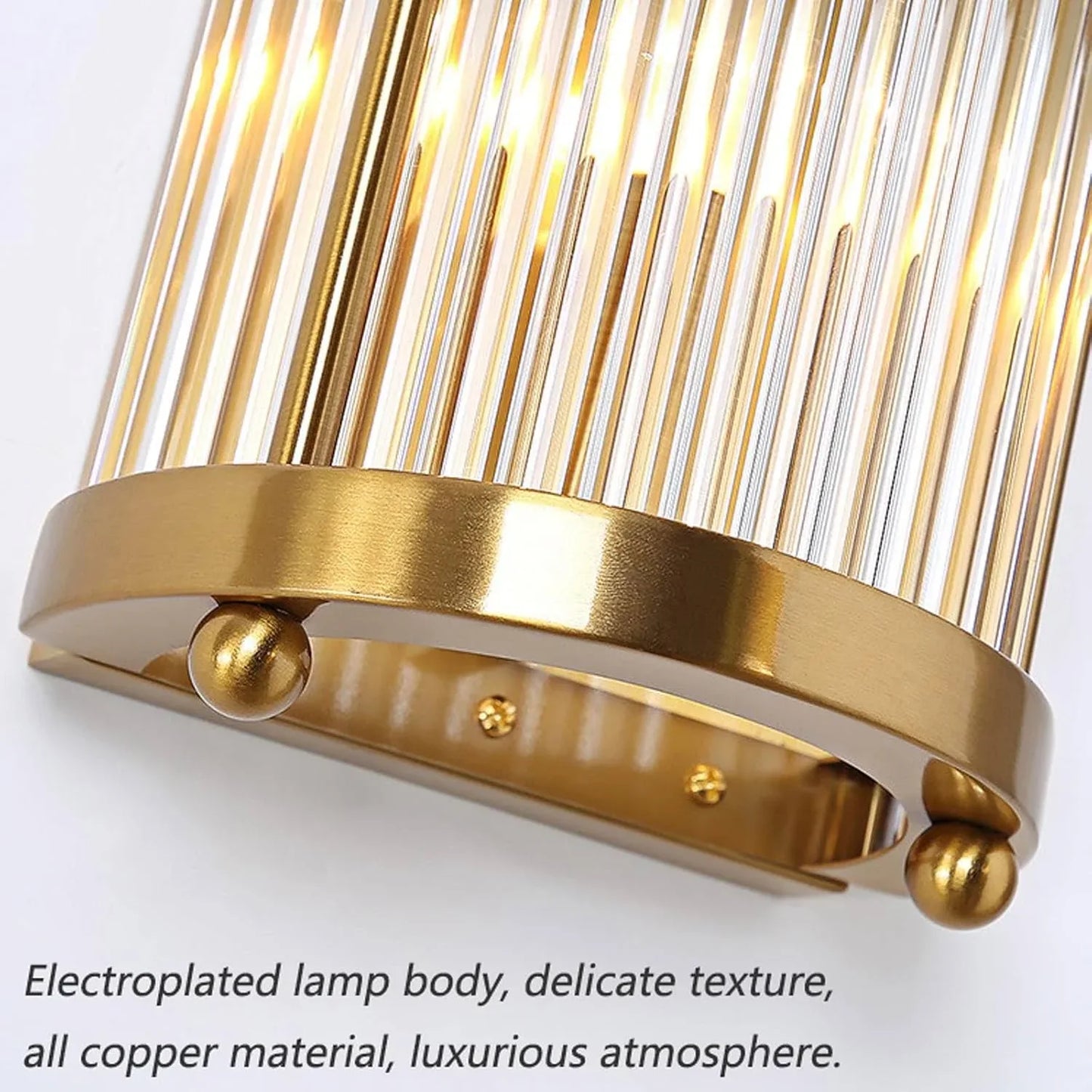 Audara-Golden Linear Wall Light Hotel Lobby Crystal Wall Sconce American Luxury Banquet Hall Lobby Wall Lamp Corridor Staircase Bedroom Wall Light Fixtures