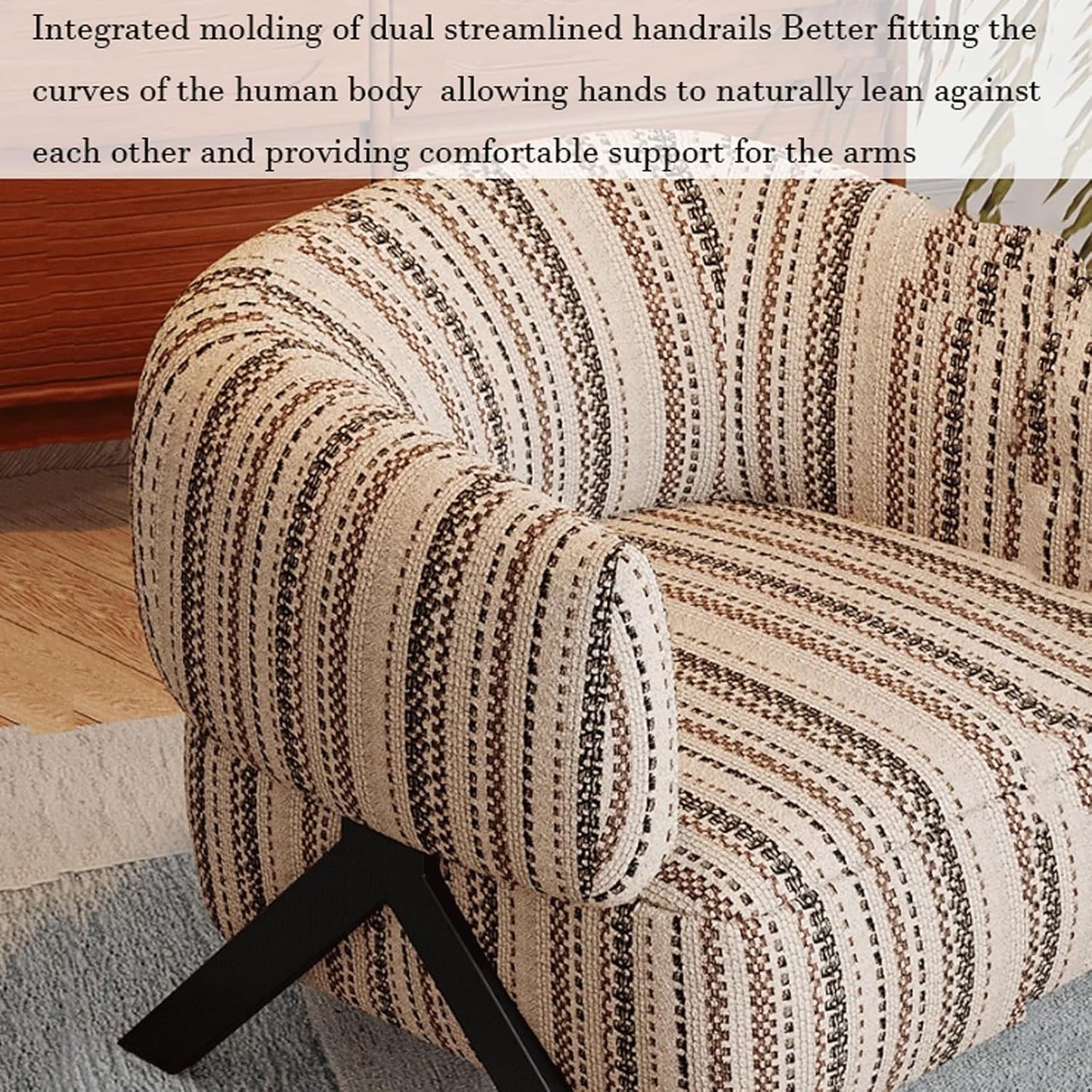 Audara-Single Person Velvet Casual Memory Foam Chair 30 Inch High-end Wingback Chair, Designed for Lazy People, with A Carbon Steel Base, Suitable for Balconies, Living Rooms, and Offices