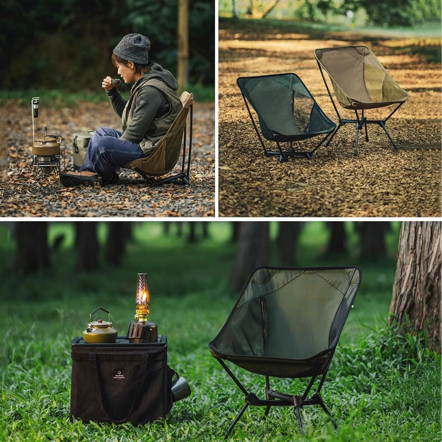 Audara-Lightweight and Comfortable Black Beach Chair Outdoor Camping Aluminum Alloy Ultra-Lightweight Dual-Purpose Folding Chair Khaki Suitable for Mountaineering and Hiking Camping Multi-Color Avail