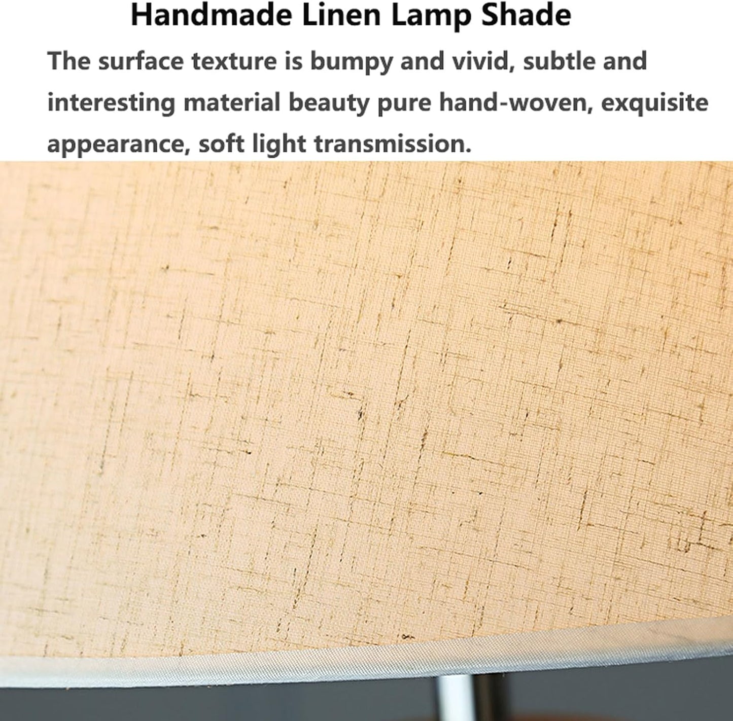 Audara-Creative Study Office Floor Lamp Simple Handmade Fabric Standing Lamp H63” Living Room Sofa Beside Bedroom Bedside Torchiere Farmhouse Club Restaurant Hotel Decoration Lighting Fixture