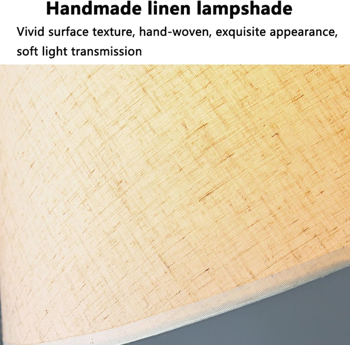 Audara-Light Luxury Double Coffee Table Bedroom Living Room Floor Lamp Elegant Creative Study Room Office Sofa Beside Standing Lamp H63.7” 3 Color Tone Linen Metal Torchiere Hotel Mall Lighting Fixture