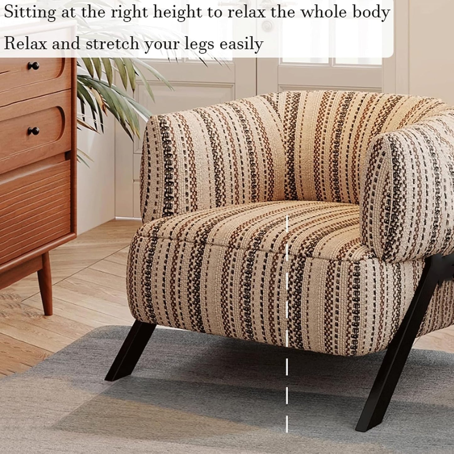 Audara-Single Person Velvet Casual Memory Foam Chair 30 Inch High-end Wingback Chair, Designed for Lazy People, with A Carbon Steel Base, Suitable for Balconies, Living Rooms, and Offices