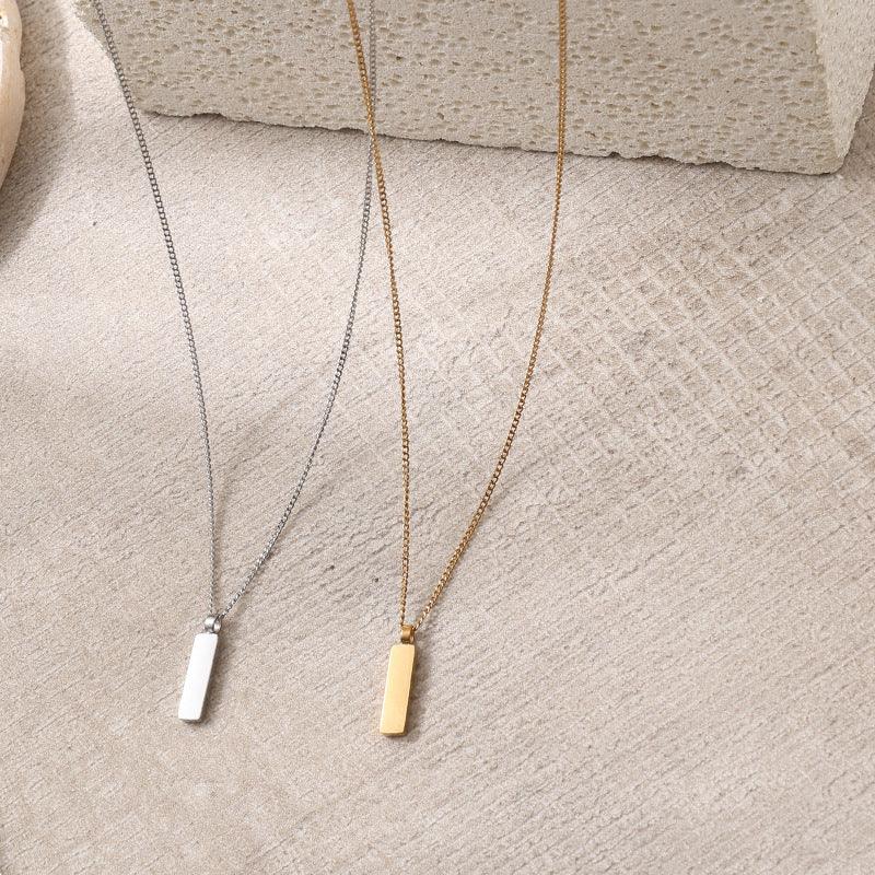 Audara – European and American-style affordable luxury titanium steel Cuban chain necklace | 316L stainless steel with PVD vacuum plating for colourfastness | Unisex minimalist-style collarbone chain (gold/silver)