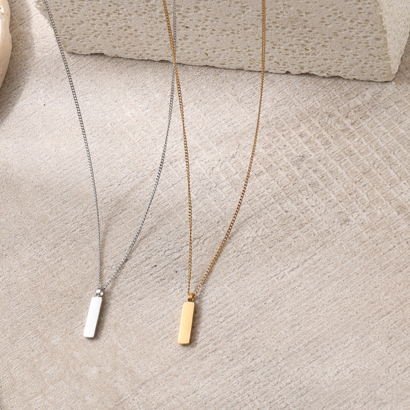 Audara – European and American-style affordable luxury titanium steel Cuban chain necklace | 316L stainless steel with PVD vacuum plating for colourfastness | Unisex minimalist-style collarbone chain (gold/silver)