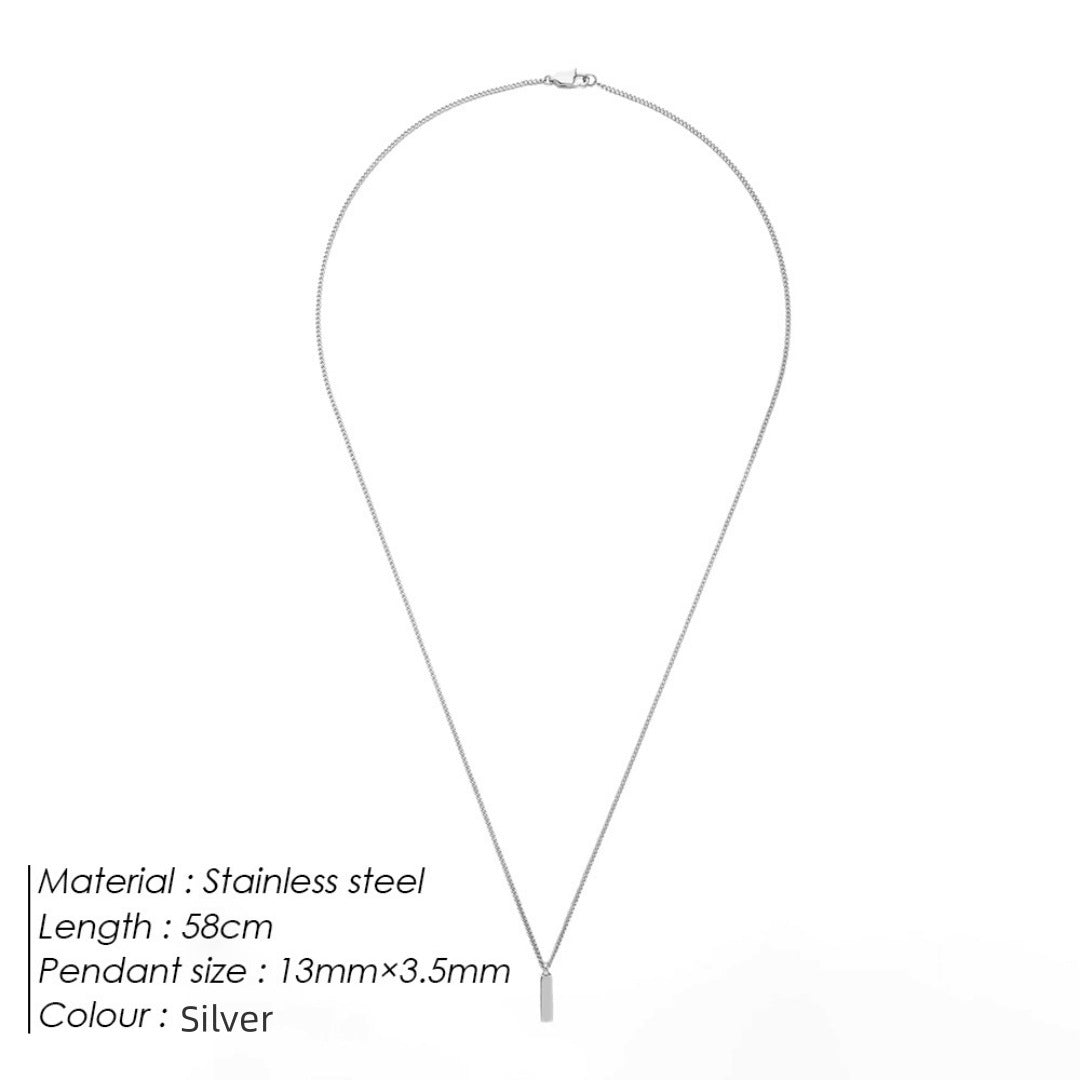 Audara – European and American-style affordable luxury titanium steel Cuban chain necklace | 316L stainless steel with PVD vacuum plating for colourfastness | Unisex minimalist-style collarbone chain (gold/silver)