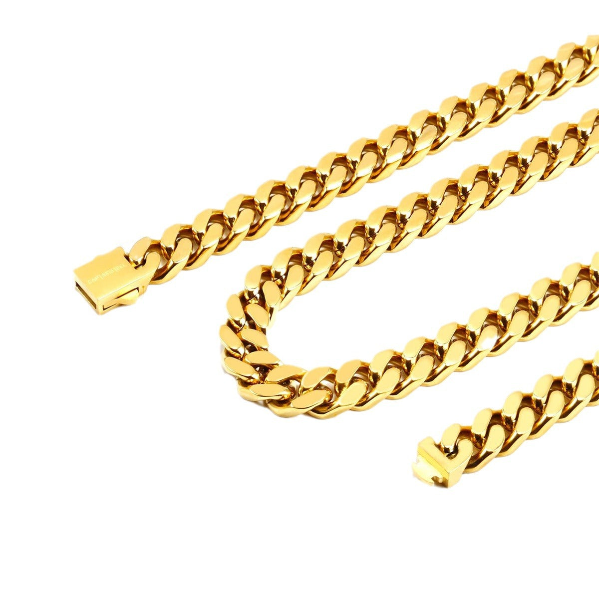 Audara – European and American Hip-Hop Style Stainless Steel Miami Cuban Chain Necklace/Bracelet | Unisex, Water-Resistant, Fade-Resistant Chunky Chain | Available in Multiple Widths and Lengths (5mm/7mm/9mm)