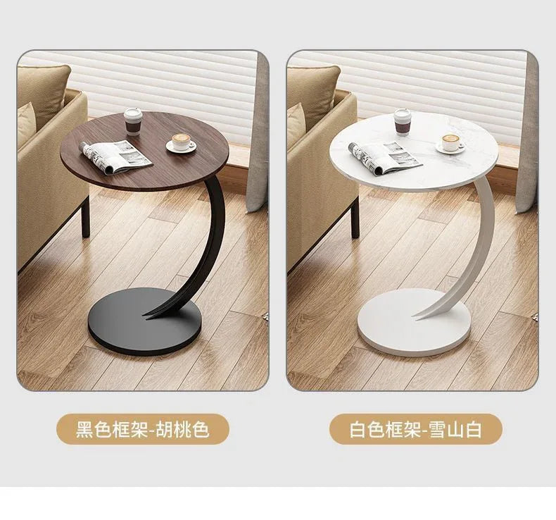 Audara-客厅沙发边几卧室床头茶几网红双层置物架简约圆形角几床边小桌子