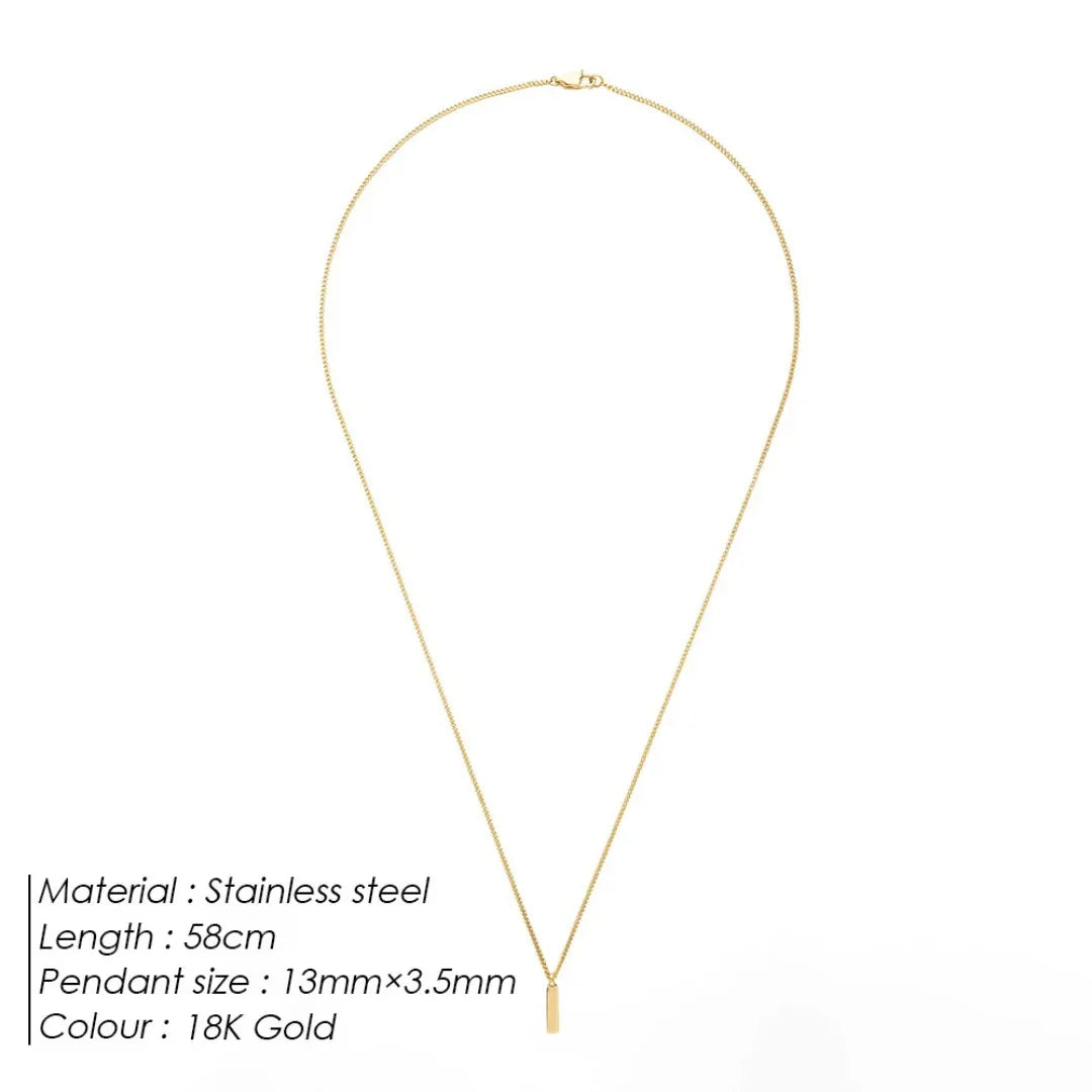 Audara – European and American-style affordable luxury titanium steel Cuban chain necklace | 316L stainless steel with PVD vacuum plating for colourfastness | Unisex minimalist-style collarbone chain (gold/silver) gold