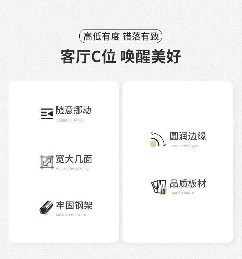 Audara-客厅沙发边几卧室床头茶几网红双层置物架简约圆形角几床边小桌子