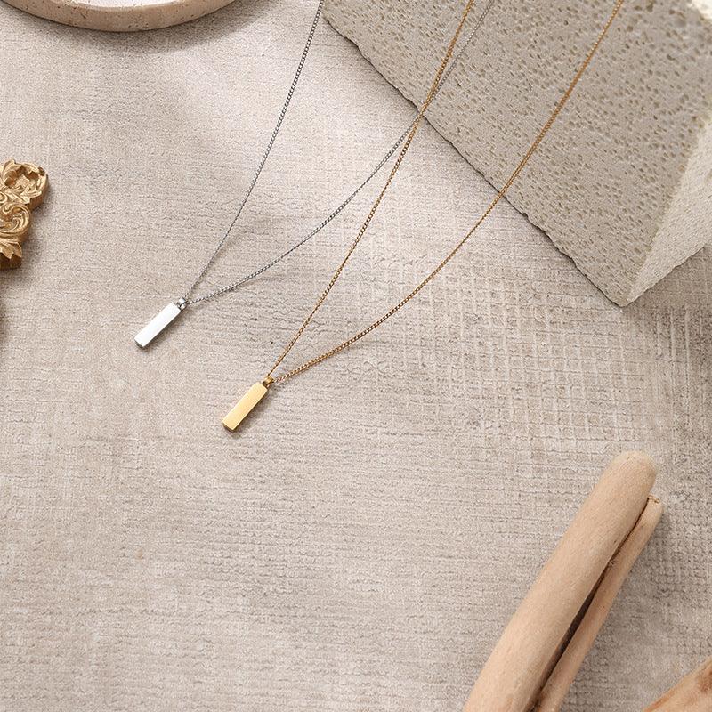 Audara – European and American-style affordable luxury titanium steel Cuban chain necklace | 316L stainless steel with PVD vacuum plating for colourfastness | Unisex minimalist-style collarbone chain (gold/silver)