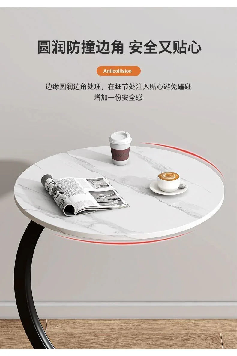 Audara-客厅沙发边几卧室床头茶几网红双层置物架简约圆形角几床边小桌子